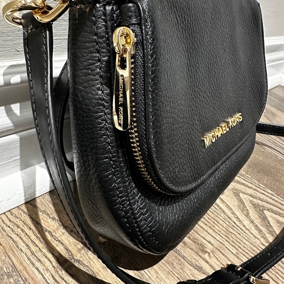 Michael Kors Black Pebbled Leather Crossbody Bag - Picture 7 of 10